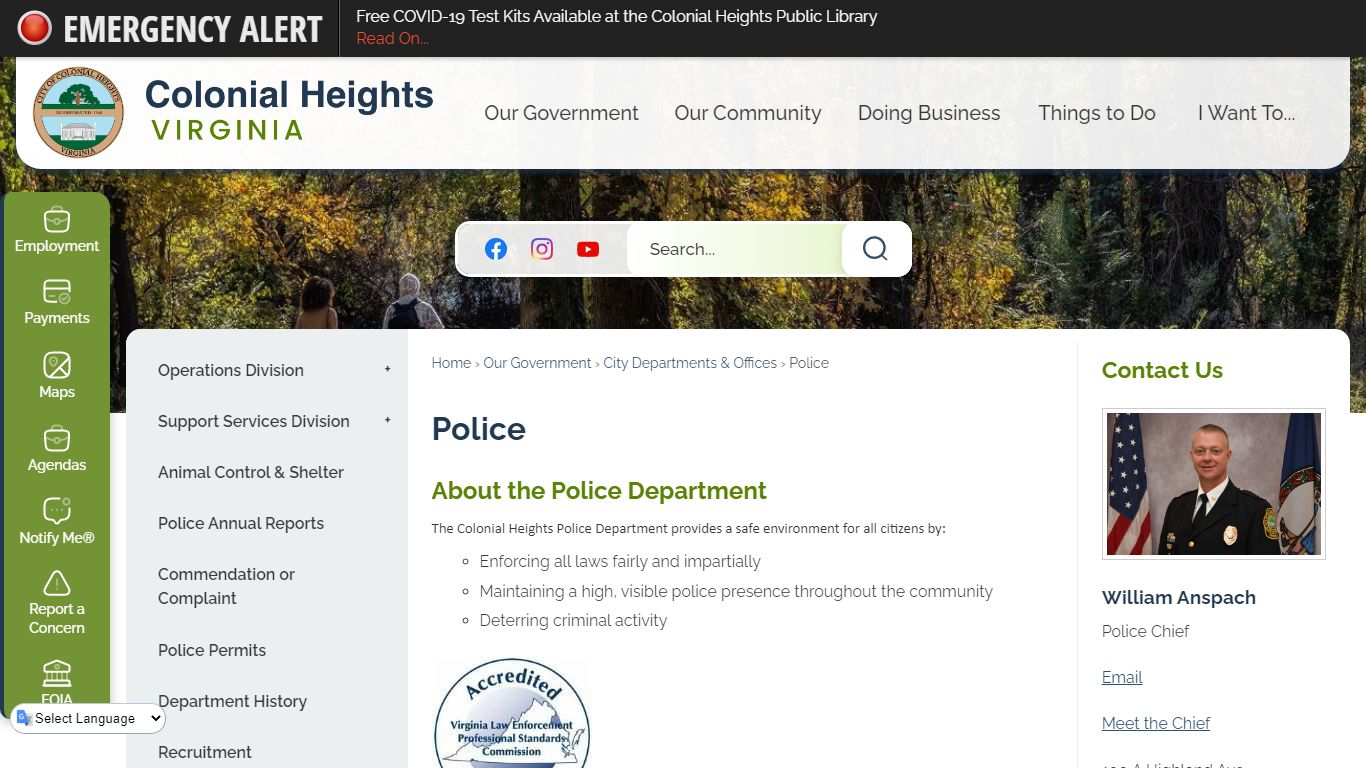 Police | Colonial Heights, VA - Official Website